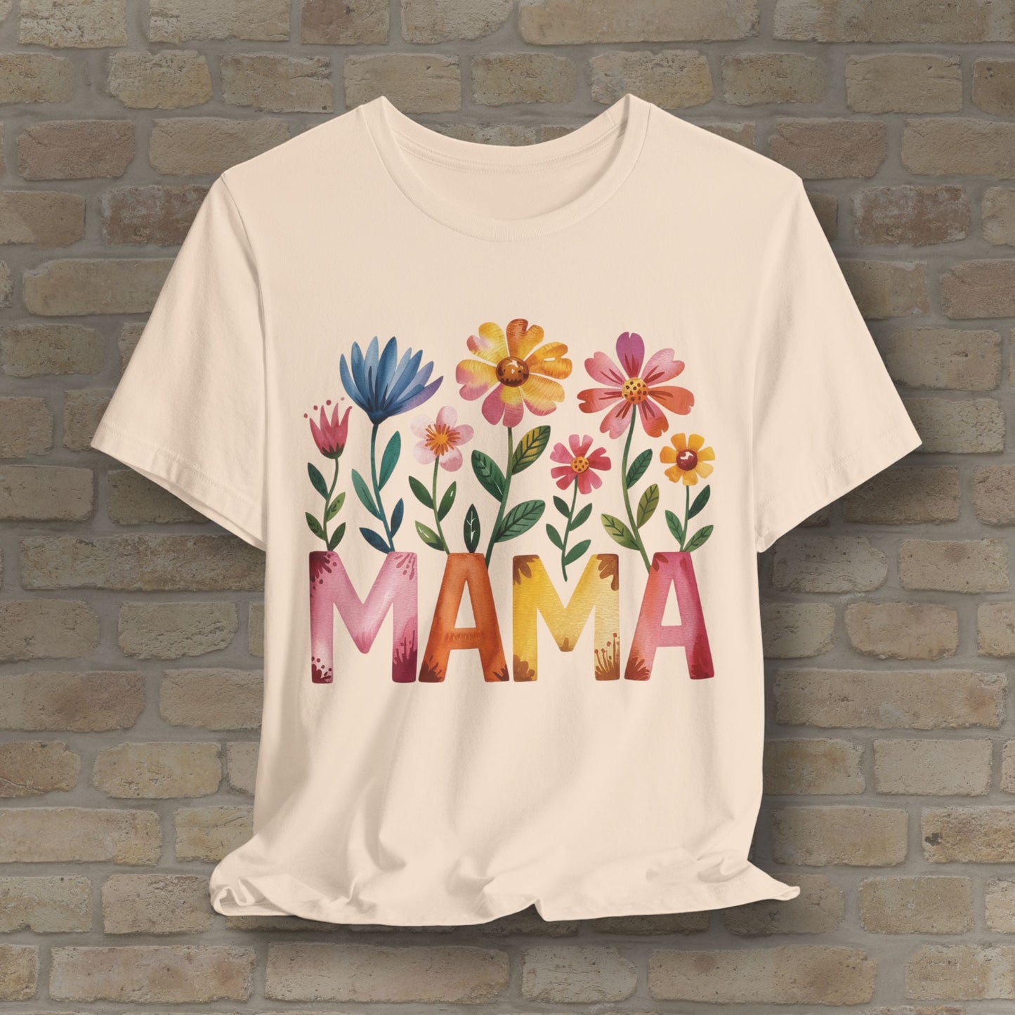 Graphic & Text T-Shirts Watercolor Garden Mama Tee - Vibrant Styles
