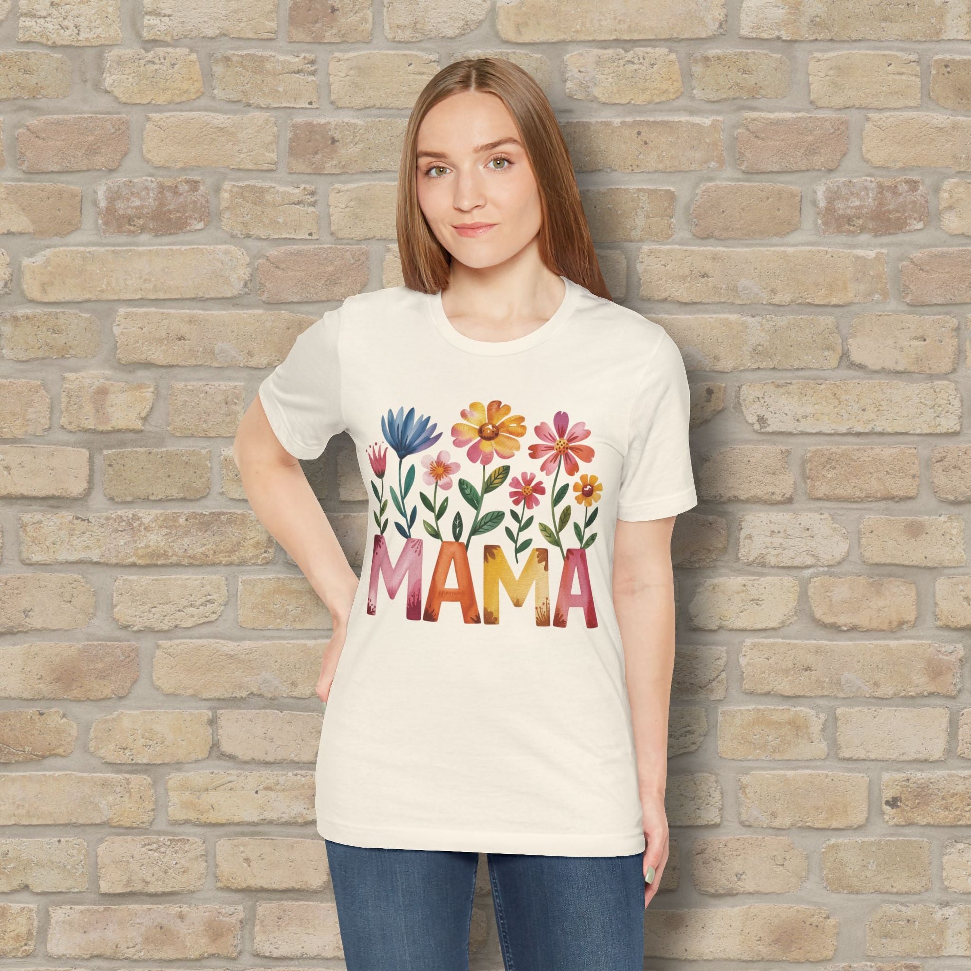 Graphic & Text T-Shirts Watercolor Garden Mama Tee - Vibrant Styles