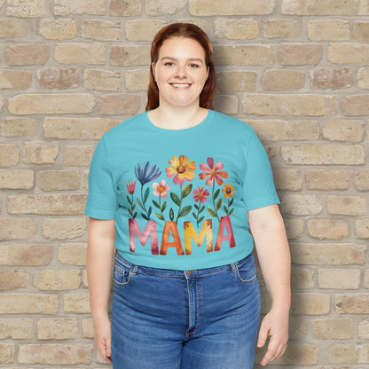 Graphic & Text T-Shirts Watercolor Garden Mama Tee - Vibrant Styles