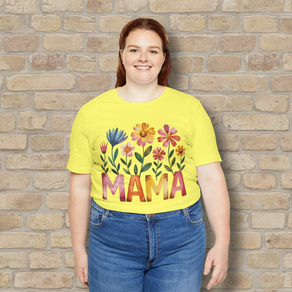 Graphic & Text T-Shirts Watercolor Garden Mama Tee - Vibrant Styles