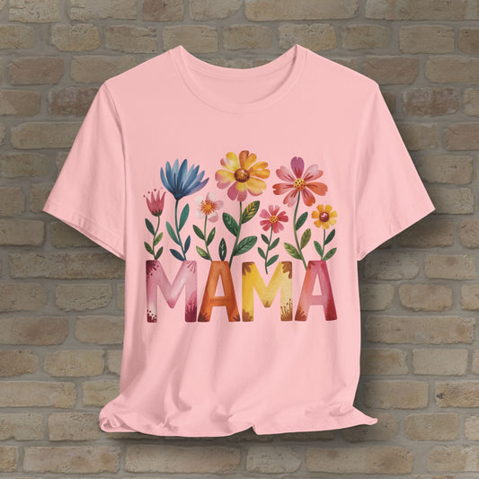 Graphic & Text T-Shirts Watercolor Garden Mama Tee - Vibrant Styles