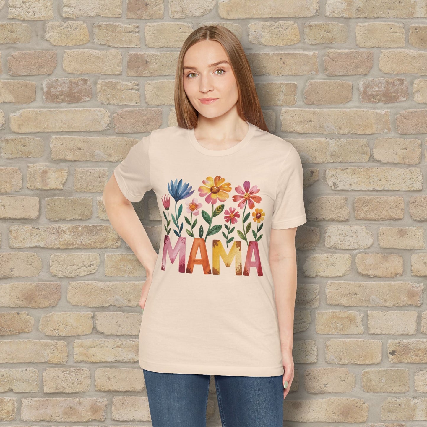 Graphic & Text T-Shirts Watercolor Garden Mama Tee - Vibrant Styles