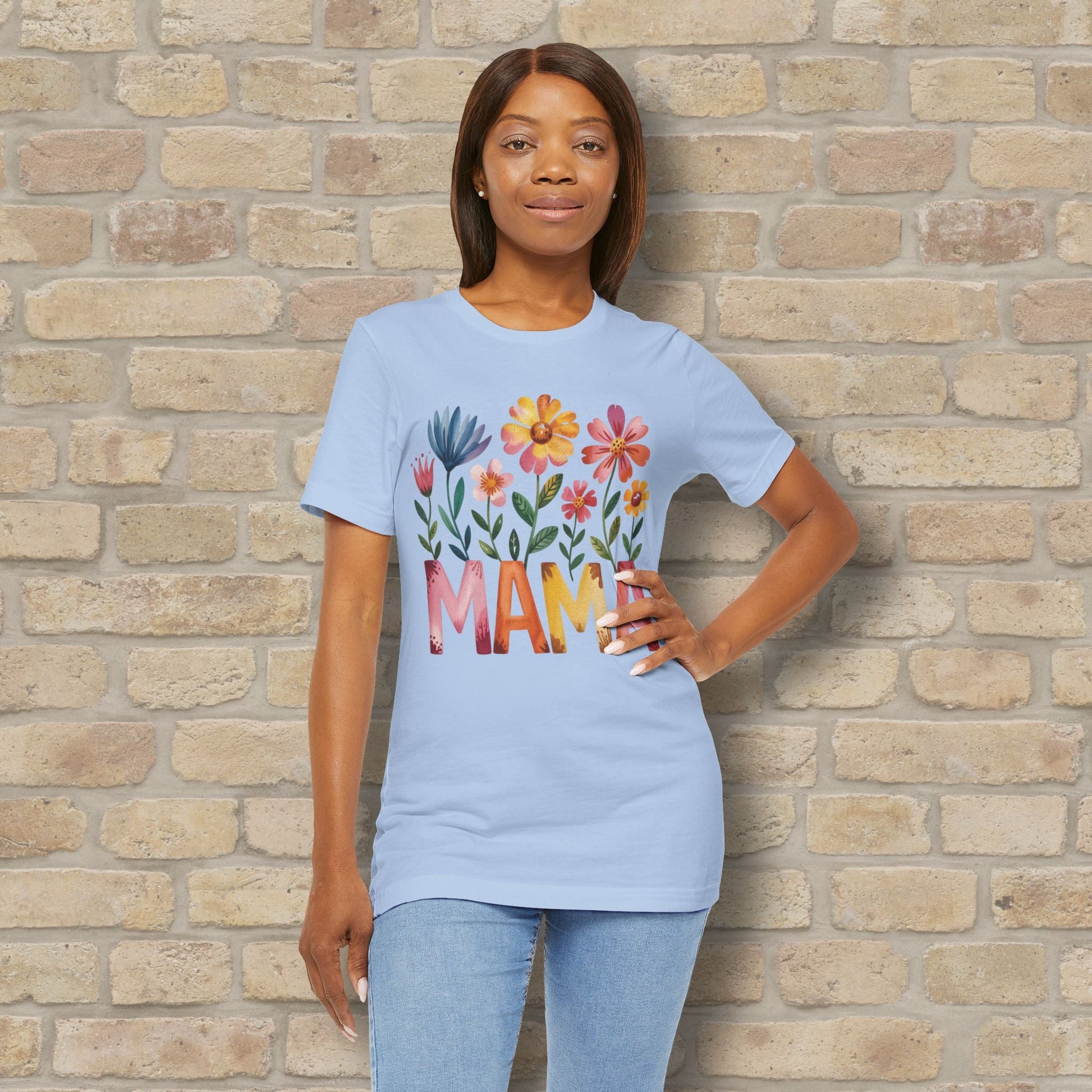 Graphic & Text T-Shirts Watercolor Garden Mama Tee - Vibrant Styles