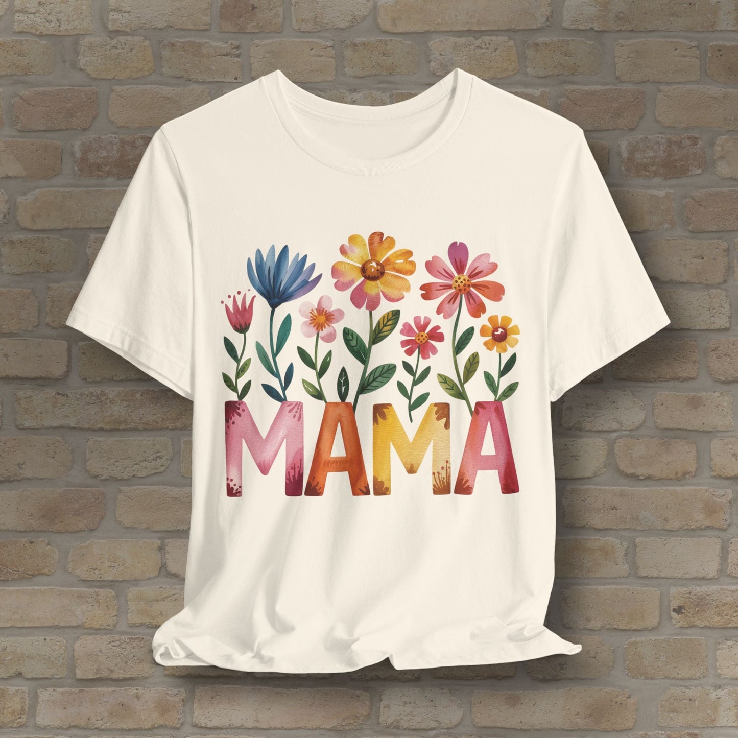 Graphic & Text T-Shirts Watercolor Garden Mama Tee - Vibrant Styles