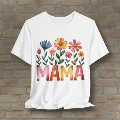 Graphic & Text T-Shirts Watercolor Garden Mama Tee - Vibrant Styles