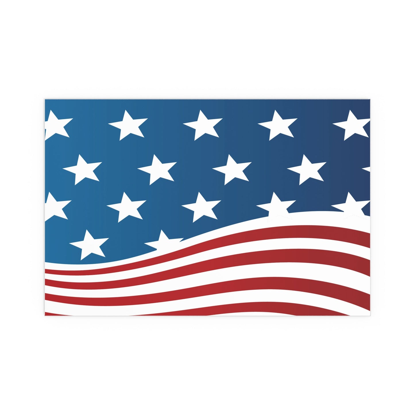 Poster Wave of Stars & Stripes Poster (Water Proof) - Vibrant Styles