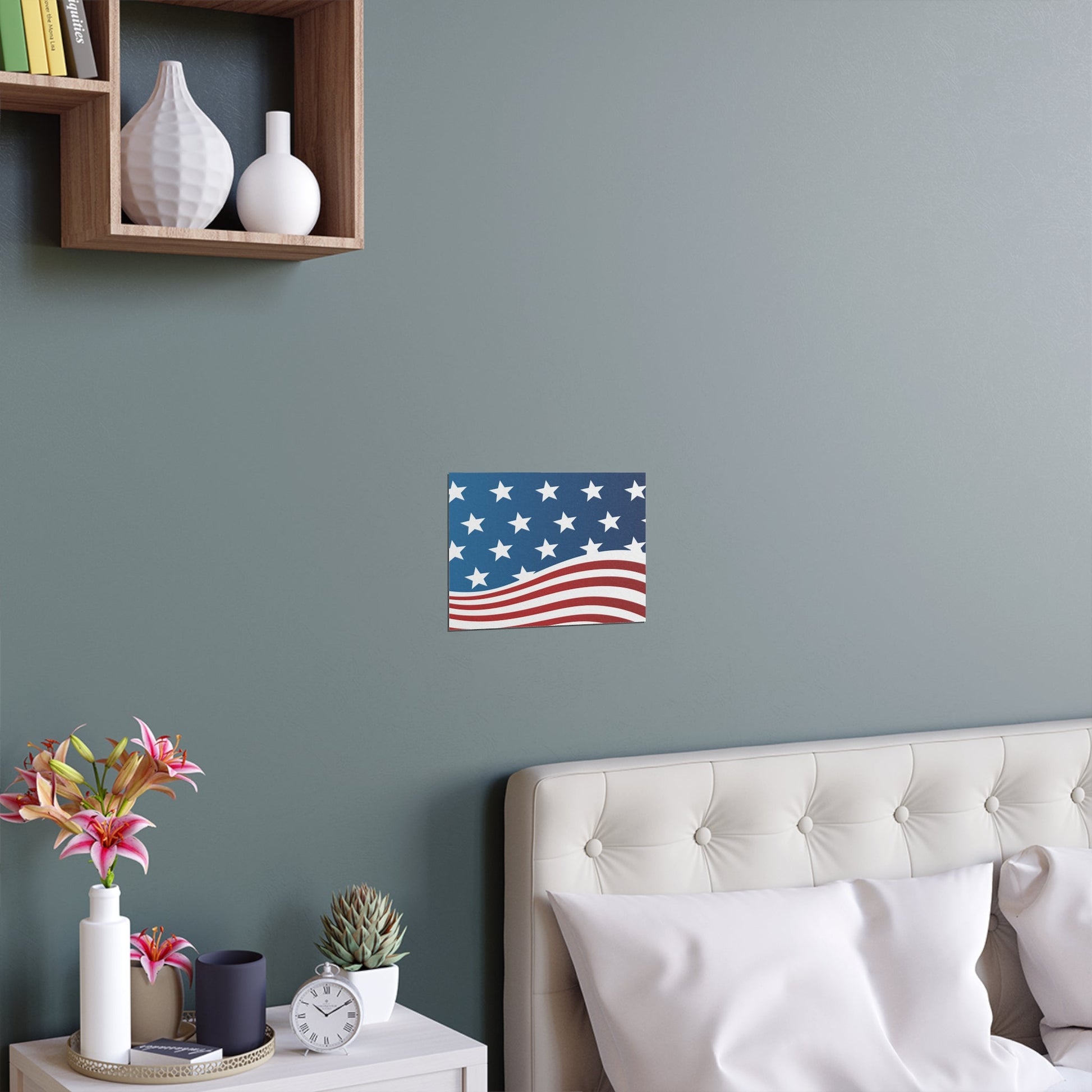 Poster Wave of Stars & Stripes Poster (Water Proof) - Vibrant Styles