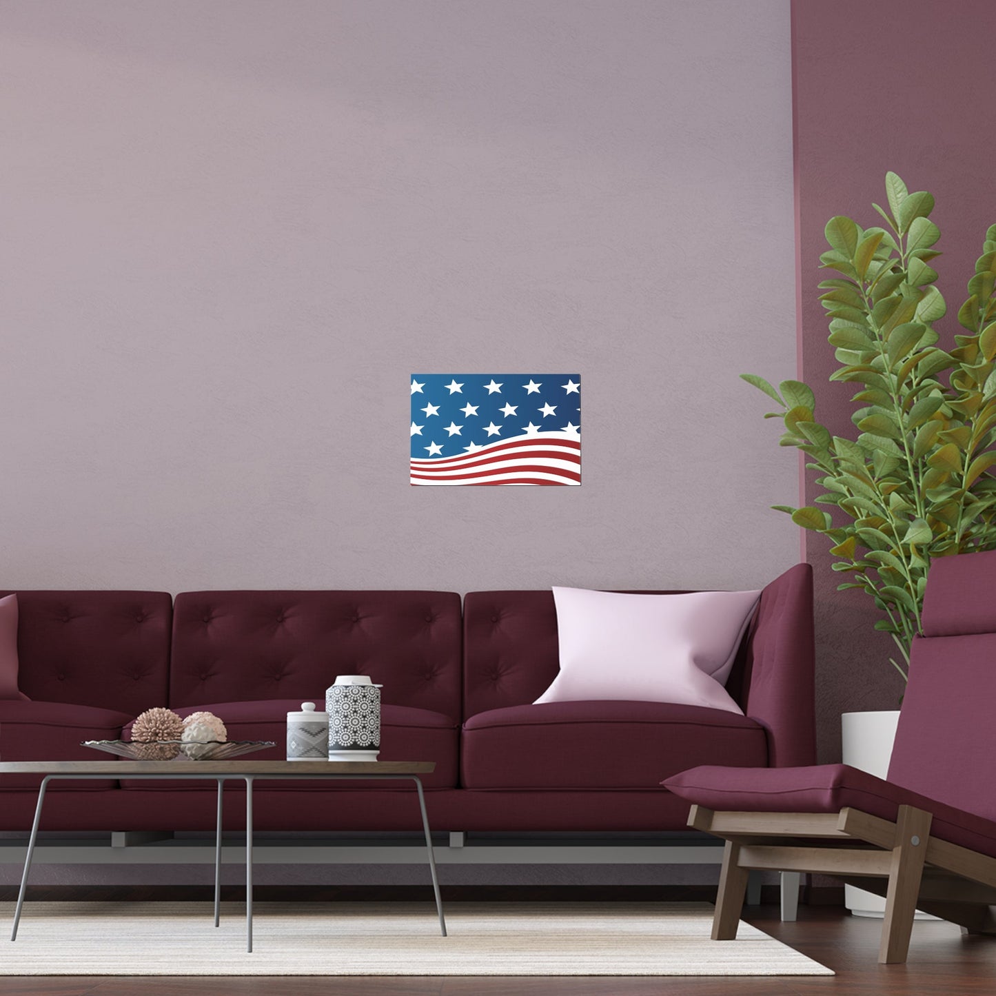 Poster Wave of Stars & Stripes Poster (Water Proof) - Vibrant Styles