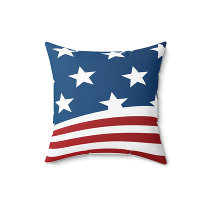 Wave of Stars & Stripes Square Pillow - Vibrant Styles