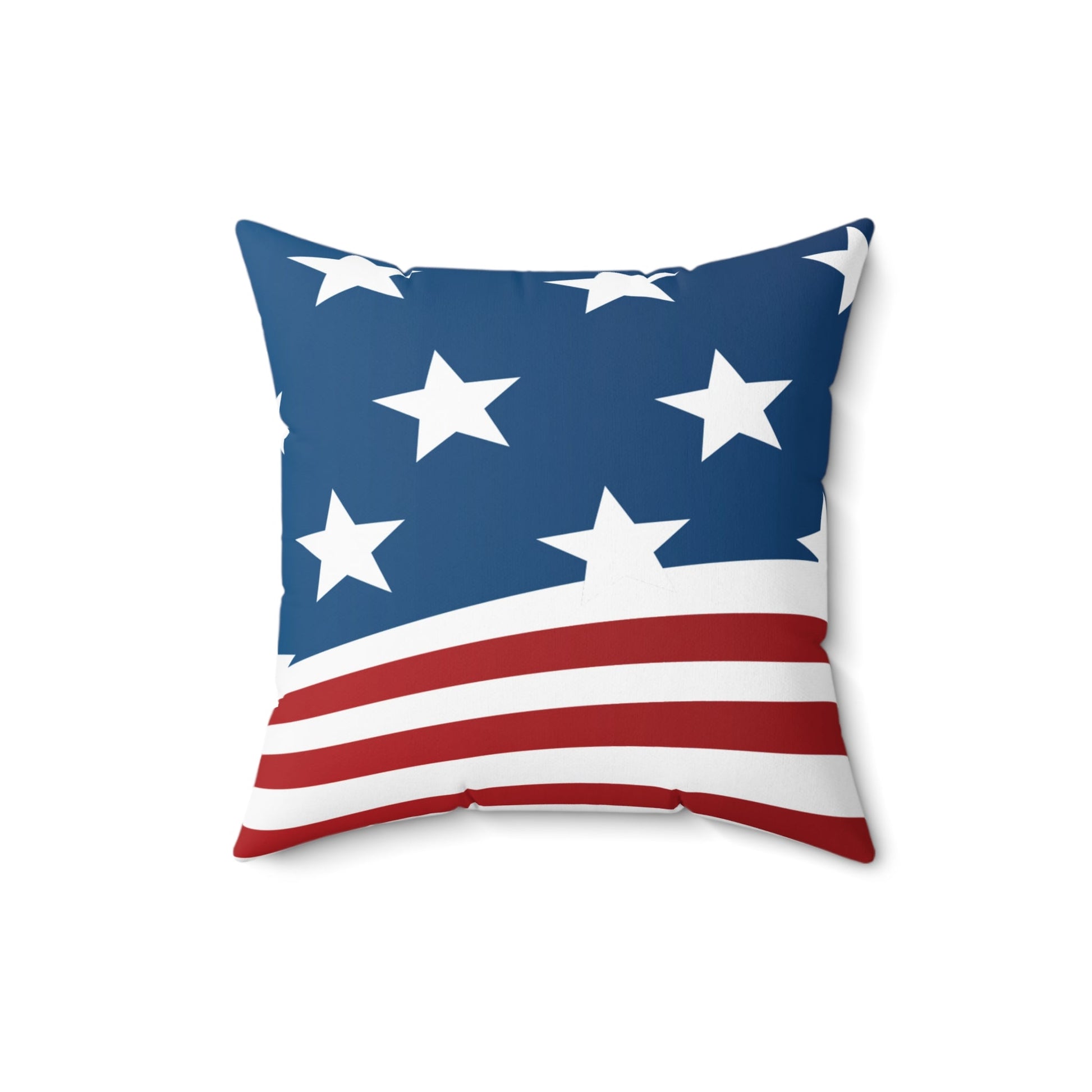 Wave of Stars & Stripes Square Pillow - Vibrant Styles