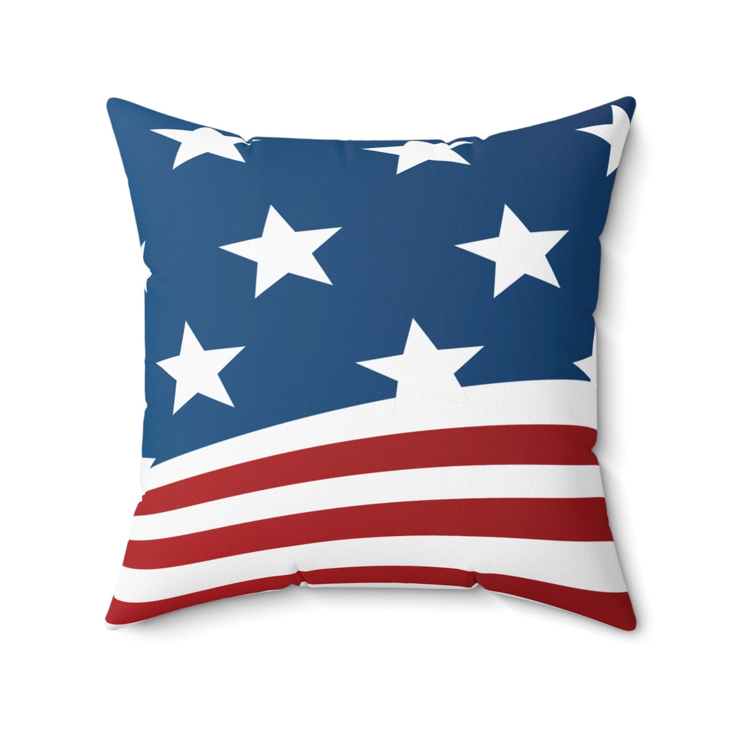 Wave of Stars & Stripes Square Pillow - Vibrant Styles