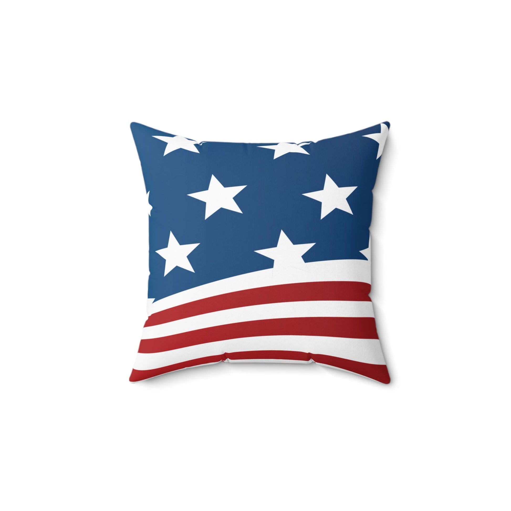 Wave of Stars & Stripes Square Pillow - Vibrant Styles