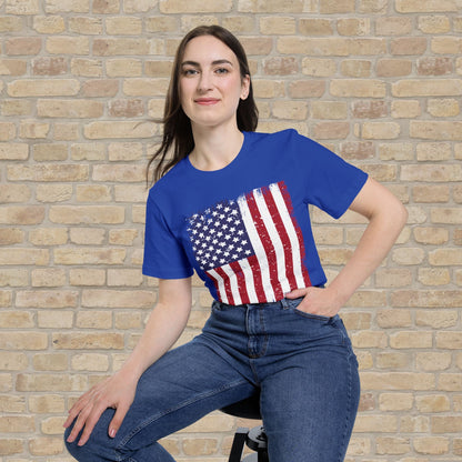 Graphic Only T-Shirt Worn But Standing For Freedom Tee - Vibrant Styles